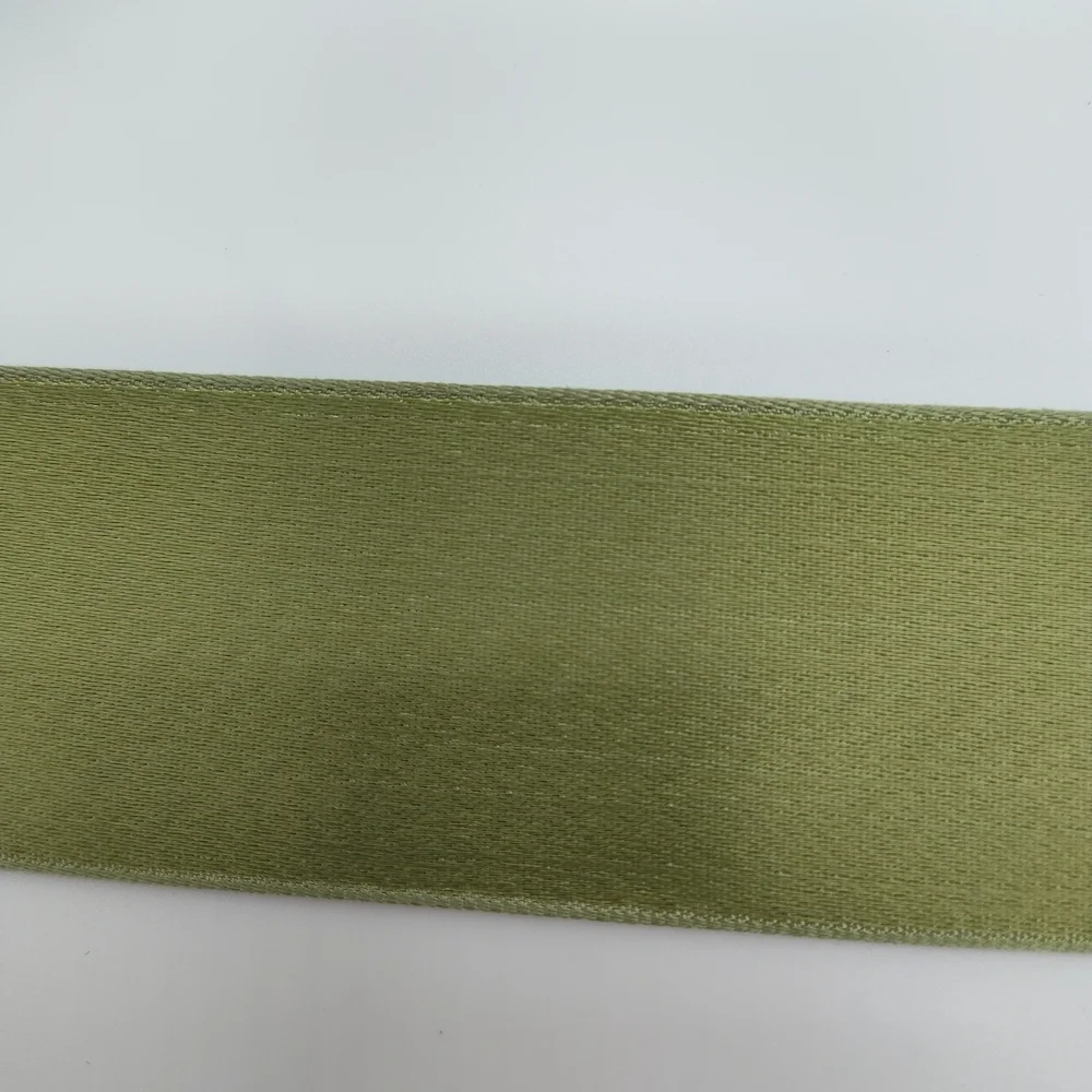 Vintage German Velvet Ribbon Reseda Green 1.5” Satin Back Two (2) Yards